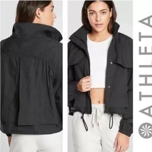 ATHLETA Canopy Parachute Jacket! XL Minimalist Black